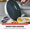 imageGreenPan x Bobby Flay Stainless Steel 8 ampamp 10 Frying Pan Skillet Set Professional Grade TriPly Multiclad PFASFree Ceramic Nonstick Induction Suitable Dishwasher ampamp Oven Safe Stay Cool HandleStainless Steel