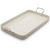 imageGreenPan 18quot x 11quot Double Burner Griddle Pan Hard Anodized Healthy Ceramic Nonstick PFASFree Stainless Steel Handles Stovetop Cooking Dishwasher Safe Oven ampamp Broiler Safe Cookware BlackTaupe