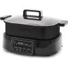 imageGreenPan 65QT MultiCooker Skillet Grill ampamp Slow Cooker 8in1 Presets to SauteSteam Grill Stew StirFryHeat ampamp Cook Rice Healthy Ceramic Nonstick ampamp Dishwasher Safe Parts Matte Black