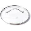 imageGreenPan 8quot Tempered Glass Lid for Pots and Pans Cookware GoldTone Handle with Matte Finish Dishwasher and Oven SafeSilver