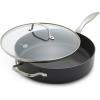imageGreenPan Canterbury 5QT Saut Pan with Lid Hard Anodized Healthy Ceramic Nonstick PFAS ampamp PFOAFree Stainless Steel Handle Metal Utensil Safe Dishwasher Safe Oven Safe Black