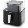imageGreenPan Clearview 10QT Double Air Fryer 360 Clear Window PFASFree Ceramic Nonstick 5QT Drawers ampamp Trays Dual Cooking 12Presets Shake Reminder Keep Warm Dishwasher Safe PartsBlack