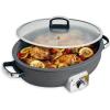 imageGreenPan Elite 55QT Electric Oval Skillet PFASFree Ceramic Nonstick 1800 Watt Dishwasher Safe Lid ampamp Removable Crock Adjustable Temp Control MultiCooker Sear Saut Rice StirFry BlackGraphite