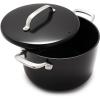 imageGreenPan GP5 Hard Anodized Advanced Healthy Ceramic Nonstick 8QT Stock Pot with Insulated Lid PFASFree Induction Dishwasher Safe Oven ampamp Broiler Safe Black8QT Saucepan Pot with Lid