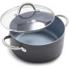 imageGreenPan Lima Hard Anodized 5QT Stock Pot with Lid Healthy Ceramic Nonstick PFOA PFASFree Nontoxic Pots and Pans Oven ampamp Broiler Safe Cookware Stainless Steel Handles Gray5 Quarts