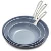 imageGreenPan Lima Hard Anodized 8quot Frying Pan Skillet Nonstick Ceramic Nonstick PFOA and PFASFree Nontoxic Pots and Pans Oven ampamp Broiler Safe Stainless Steel Handle Cookware for Eggs ampamp Omelet Gray8 10 and 12 Frying Pan Skillet Set