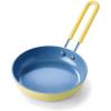 imageGreenPan Mini Healthy Ceramic Nonstick 5quot Round Egg Pan PFASFree Dishwasher Safe Stay Cool Handle BlackYellow