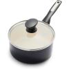 imageGreenPan Rio Healthy Ceramic Nonstick 2QT Saucepan with Lid PFASFree Dishwasher Safe TurquoiseBlack