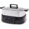 imageGreenPan Stainless Steel 8in1 Skillet Grill ampamp Slow Cooker Presets to Saute Steam StirFry and Cook Rice Healthy Ceramic Nonstick and Dishwasher Safe Parts Easytouse LED DisplayStainless Steel