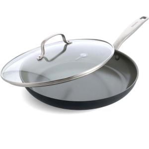 imageGreenPan Chatham Hard Anodized Healthy Ceramic Nonstick 10quot Frying Pan Skillet PFASFree Dishwasher Safe Oven Safe Gray12 Frying Pan Skillet with Lid