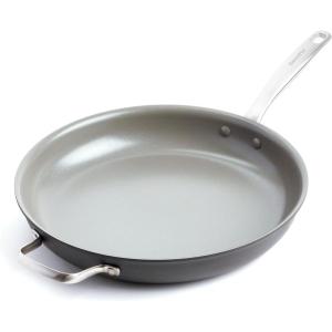 imageGreenPan Chatham Hard Anodized Healthy Ceramic Nonstick 10quot Frying Pan Skillet PFASFree Dishwasher Safe Oven Safe Gray13 Frying Pan Skillet with Helper Handle