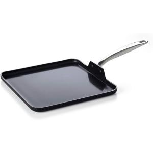 imageGreenPan Chatham Hard Anodized Healthy Ceramic Nonstick 11quot Griddle Pan PFASFree Dishwasher Safe Oven Safe GrayBlack