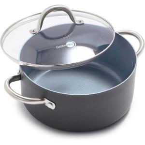 imageGreenPan Lima Hard Anodized 5QT Stock Pot with Lid Healthy Ceramic Nonstick PFOA PFASFree Nontoxic Pots and Pans Oven ampamp Broiler Safe Cookware Stainless Steel Handles Gray5 Quarts