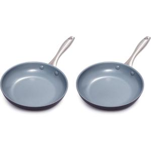 imageGreenPan Lima Hard Anodized 8quot Frying Pan Skillet Nonstick Ceramic Nonstick PFOA and PFASFree Nontoxic Pots and Pans Oven ampamp Broiler Safe Stainless Steel Handle Cookware for Eggs ampamp Omelet Gray8 Frying Pan Skillet Pack of 2