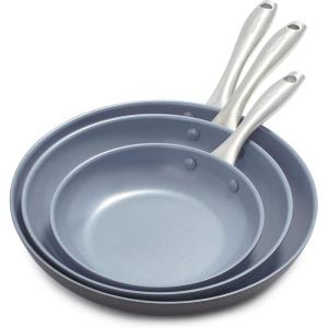 imageGreenPan Lima Hard Anodized 8quot Frying Pan Skillet Nonstick Ceramic Nonstick PFOA and PFASFree Nontoxic Pots and Pans Oven ampamp Broiler Safe Stainless Steel Handle Cookware for Eggs ampamp Omelet Gray8 10 and 12 Frying Pan Skillet Set
