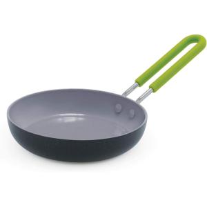 imageGreenPan Mini Healthy Ceramic Nonstick 5quot Round Egg Pan PFASFree Dishwasher Safe Stay Cool Handle BlackBlack