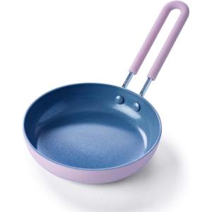 imageGreenPan Mini Healthy Ceramic Nonstick 5quot Round Egg Pan PFASFree Dishwasher Safe Stay Cool Handle BlackLavender