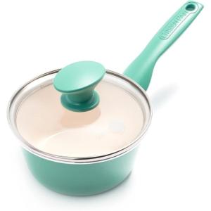 imageGreenPan Rio Healthy Ceramic Nonstick 2QT Saucepan with Lid PFASFree Dishwasher Safe TurquoiseTurquoise