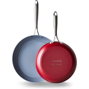 imageGreenPan Swift 10quot Ceramic Nonstick Frying Pan Skillet PFAS ampamp PFOAFree Healthy Cooking Gold Stainless Steel Handle Versatile Cooking Essentials Dishwasher ampamp Oven Safe CreamRed
