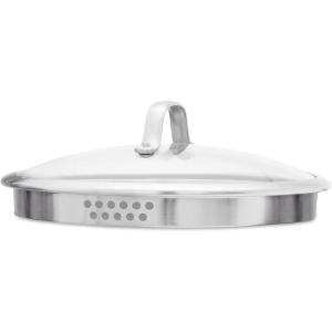 imageGreenPan Venice Pro 95quot Glass Straining Lid with Stainless Steel Handle Cookware Pots and Pans Dishwasher Safe PFASFree