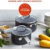 imageGreenPan Valencia Pro Hard Anodized Healthy Ceramic Nonstick 166QT and 33QT Saucepan Pot Set with Lids PFASFree Induction Dishwasher and Oven Safe GrayGray