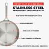 imageGreenPan x Bobby Flay 10 Piece Stainless Steel Cookware Set TriPly Multiclad Pots ampamp Pans Professional Grade Oven ampamp Broiler Safe to 600F Dishwasher Safe Durable Induction Compatible SilverStainless Steel