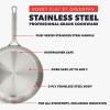 imageGreenPan x Bobby Flay 10 Piece Stainless Steel Cookware Set TriPly Multiclad Pots ampamp Pans Professional Grade Oven ampamp Broiler Safe to 600F Dishwasher Safe Durable Induction Compatible SilverStainless Steel
