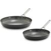 imageGreenPan x Bobby Flay 10 ampamp 12 Ceramic Nonstick Frying Pan Set PFASFree Hard Anodized Cookware Induction Compatible Stainless Steel Handles Oven ampamp Broiler Safe to 600F Dishwasher Safe BlackBlack