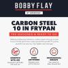 imageGreenPan x Bobby Flay 10quot Carbon Steel Frying Pan Skillet PreSeasoned Naturally Nonstick PFASFree HeavyDuty HighHeat Safe Durable ampamp Versatile for Stovetop Oven Grill ampamp Open Flame CookingBlack