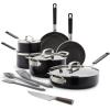 imageGreenPan x Bobby Flay 13 Piece Nonstick Cookware Pots and Pans Set PFASFree Diamond Ceramic Induction Suitable Easy Clean Dishwasher ampamp Oven Safe StayCool Silicone Handles Glass Lids GraphiteBlack