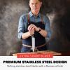 imageGreenPan x Bobby Flay 13 Piece Stainless Steel Cutlery Kitchen Knife Block Set Premium Stainless Steel Blades Acacia Wood Knife Block Hand Finished Ergonomic Wood Handle Damascus Steel DesignStainless Steel
