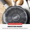 imageGreenPan x Bobby Flay 2 Piece 8 and 10 Nonstick Frying Pan Skillet Set PFASFree Diamond Ceramic Induction Suitable StayCool Silicone Handle Easy Clean Dishwasher ampamp Oven Safe CreamGraphite
