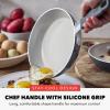 imageGreenPan x Bobby Flay 2 Piece 8 and 10 Nonstick Frying Pan Skillet Set PFASFree Diamond Ceramic Induction Suitable StayCool Silicone Handle Easy Clean Dishwasher ampamp Oven Safe CreamGraphite