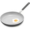 imageGreenPan x Bobby Flay 2 Piece 8 and 10 Nonstick Frying Pan Skillet Set PFASFree Diamond Ceramic Induction Suitable StayCool Silicone Handle Easy Clean Dishwasher ampamp Oven Safe CreamGraphite