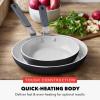 imageGreenPan x Bobby Flay 2 Piece 8 and 10 Nonstick Frying Pan Skillet Set PFASFree Diamond Ceramic Induction Suitable StayCool Silicone Handle Easy Clean Dishwasher ampamp Oven Safe CreamGraphite