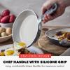 imageGreenPan x Bobby Flay 2 Piece 8 and 10 Nonstick Frying Pan Skillet Set PFASFree Diamond Ceramic Induction Suitable StayCool Silicone Handle Easy Clean Dishwasher ampamp Oven Safe CreamGraphite