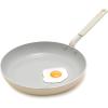 imageGreenPan x Bobby Flay 2 Piece 8 and 10 Nonstick Frying Pan Skillet Set PFASFree Diamond Ceramic Induction Suitable StayCool Silicone Handle Easy Clean Dishwasher ampamp Oven Safe CreamCream
