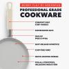 imageGreenPan x Bobby Flay 45QT Nonstick Saute Pan with Glass Lid PFASFree Diamond Ceramic Induction Suitable StayCool Silicone Handle Easy Clean Dishwasher ampamp Oven Safe CreamCream