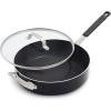 imageGreenPan x Bobby Flay 45QT Nonstick Saute Pan with Glass Lid PFASFree Diamond Ceramic Induction Suitable StayCool Silicone Handle Easy Clean Dishwasher ampamp Oven Safe CreamBlack