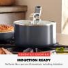 imageGreenPan x Bobby Flay 45QT Nonstick Saute Pan with Glass Lid PFASFree Diamond Ceramic Induction Suitable StayCool Silicone Handle Easy Clean Dishwasher ampamp Oven Safe CreamGraphite