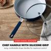 imageGreenPan x Bobby Flay 45QT Nonstick Saute Pan with Glass Lid PFASFree Diamond Ceramic Induction Suitable StayCool Silicone Handle Easy Clean Dishwasher ampamp Oven Safe CreamOxford Blue