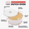 imageGreenPan x Bobby Flay 55QT Enameled Cast Iron Round Dutch Oven with Lid Dual Handles Oven Safe to 500F ampamp Induction Suitable Self Basting Lid UltraDurable Sear Braising Bread Stews IvoryIvory