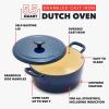 imageGreenPan x Bobby Flay 55QT Enameled Cast Iron Round Dutch Oven with Lid Dual Handles Oven Safe to 500F ampamp Induction Suitable Self Basting Lid UltraDurable Sear Braising Bread Stews IvoryCobalt