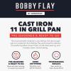 imageGreenPan x Bobby Flay Cast Iron 11 Square Grill Pan PreSeasoned Professional Grade Heavy Duty Skillet Helper Handles Induction Suitable Stovetop Oven BBQ ampamp Fire Indoor ampamp Outdoor Use BlackBlack