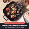 imageGreenPan x Bobby Flay Cast Iron 11 Square Grill Pan PreSeasoned Professional Grade Heavy Duty Skillet Helper Handles Induction Suitable Stovetop Oven BBQ ampamp Fire Indoor ampamp Outdoor Use BlackBlack