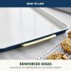 imageGreenPan Bakeware Set 7 Piece Nonstick Ceramic Gold Handle Baking Sheets Cake Pans Loaf Pan Muffin Tin Cooling Rack PFAS ampamp BPA Free Freezer to Oven Dish Bake ampamp Roast Ovenware Sage GreenOxford Blue
