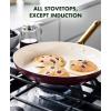 imageGreenPan Reserve Hard Anodized Healthy Ceramic Nonstick 8quot and 11quot Frying Pan Skillet Set Gold Handle PFASFree Dishwasher Safe Oven Safe Merlot RedMerlot Red