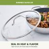 imageGreenPan Valencia TriPly Stainless Steel 12quot Wok Pan with Lid Induction Ready Skillet Mirror Finish Dishwasher Safe ampamp OvenBroiler Safe to 600F Compatible with All Cooktops SilverCoated Stainless Steel