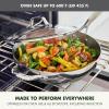 imageGreenPan Valencia TriPly Stainless Steel 12quot Wok Pan with Lid Induction Ready Skillet Mirror Finish Dishwasher Safe ampamp OvenBroiler Safe to 600F Compatible with All Cooktops SilverStainless Steel