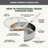 imageGreenPan Valencia TriPly Stainless Steel 5QT Saute Pan with Lid Induction Ready Mirror Finish Dishwasher Safe ampamp OvenBroiler Safe to 600F Compatible with All Cooktops SilverStainless Steel